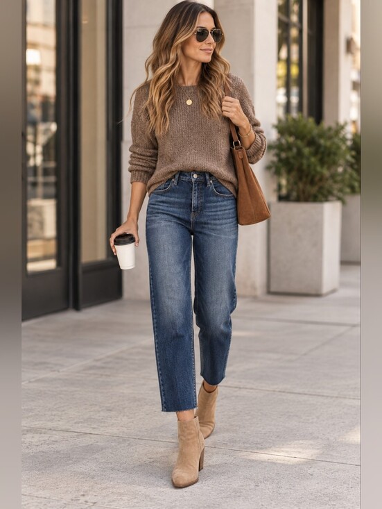 Risen Jeans Denim - RISEN Women's Slim Barrel Jeans Ankle Dark HR Cottagecore Modern Various NEW